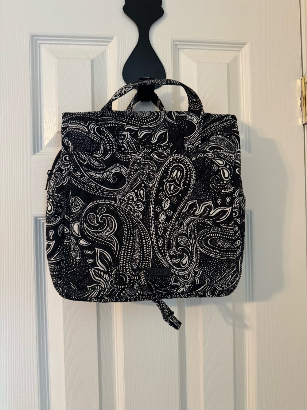Black and White Paisley Toiletry Bag